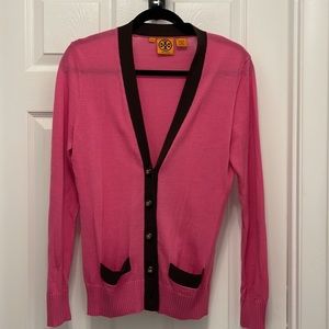 Womens Tory Burch cardigan pink and brown
